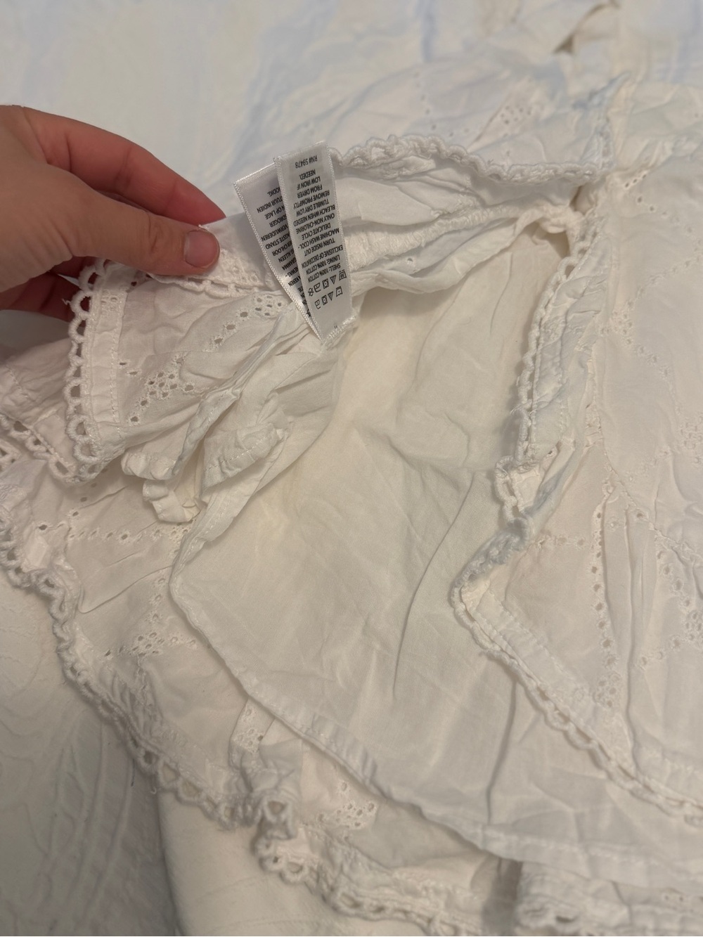 Cupcakes and Cashmere White Strawberry Eyelet Baby Dress | 12 Months - Picture 6 of 7